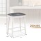 Costway 2 PCS 24"/29" Counter/Bar Height Bar Stools Backless Bar Stools with Faux Leather Cover White&Gray